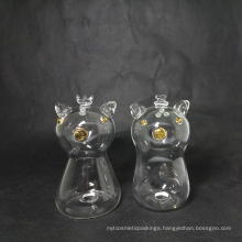 glass spice salt and pepper shaker bottle set